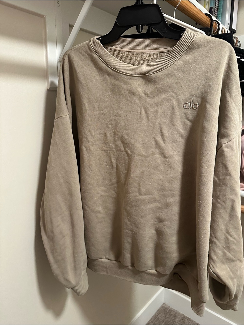 ALO Yoga Crewneck Sweatshirt in Taupe